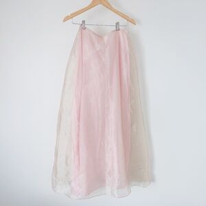 Ballet Skirt Pink with Champagne sheer overlay size: small